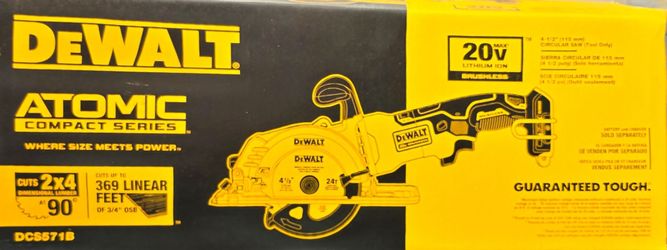 Dewalt 20v atomic 4 1/2 circular saw