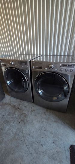 L.G. Stainless Steel Washer and Dryer Set