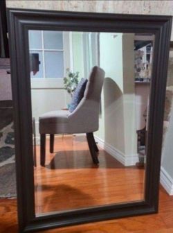 Wall Mirror With Brown Frame 32.5 X 44.5