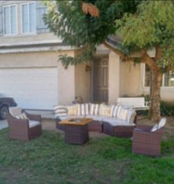 Patio outdoor furniture set fire pit propane brand new outdoor patio sofa set 🆕✅☑️