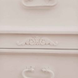 White Solud Wood Rustic Vintage Dresser