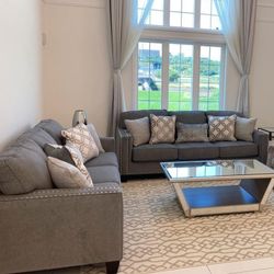 Locklin Carbon Living Room Set / couch /Sofa and Loveseat 