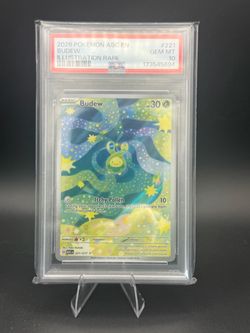 100% Authentic Pokemon Ascended Heroes Budew #221 PSA 10