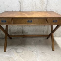 Campaign Writing Desk With Drawers 