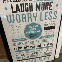 Framed Motivational Wall Art – 25” x 37”