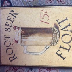 Wooden Root Beer Float Wall Art