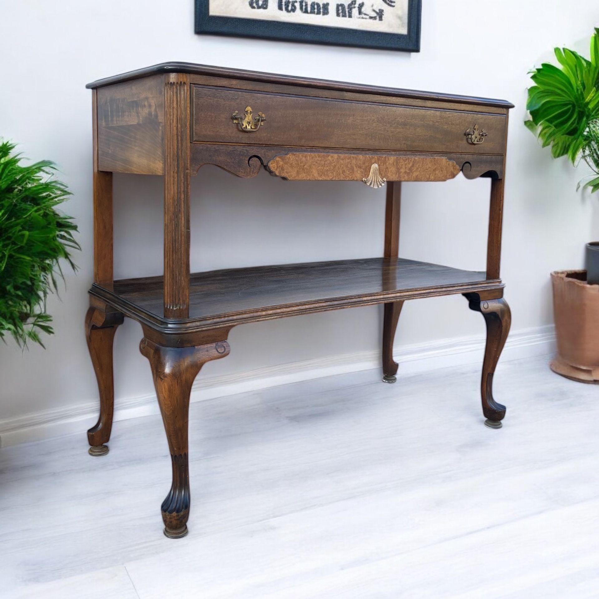 Wooden Two-tiered Table/console/cabinet