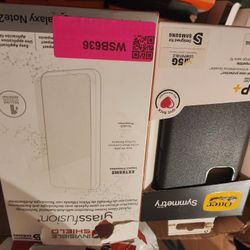 BUNDLE Otterbox Symmetry case+zagg Invisible Shield Glass Fusion Screen Protector Samsung note 20 5g