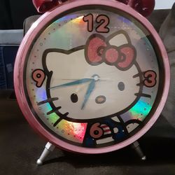 Hello Kitty Twin Bell Pink Jumbo Alarm Clock