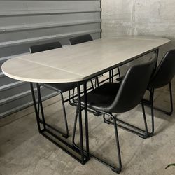 Modern Dining Table + 4 Chairs – $150 OBO (Pickup Only)