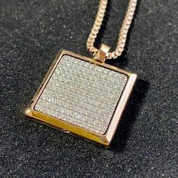 Brand New Henri Bendel Square Crystal Necklace