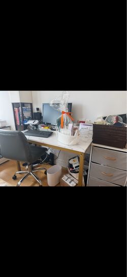 Chair and Desk and computer