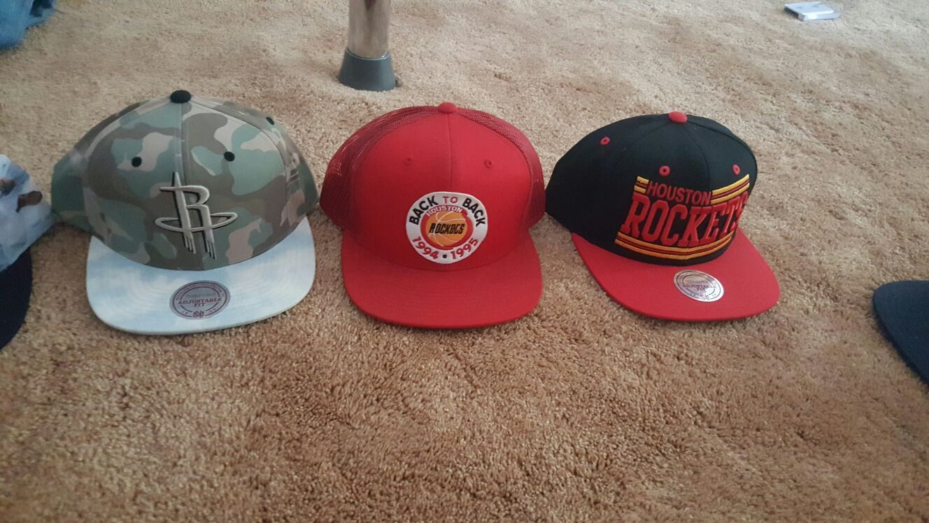 Authentic Mitchell and ness adjustable fit hats
