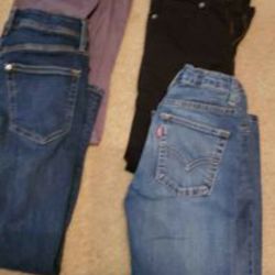 4 size 12 slim/regular boy's Jean's. Practically brand new.