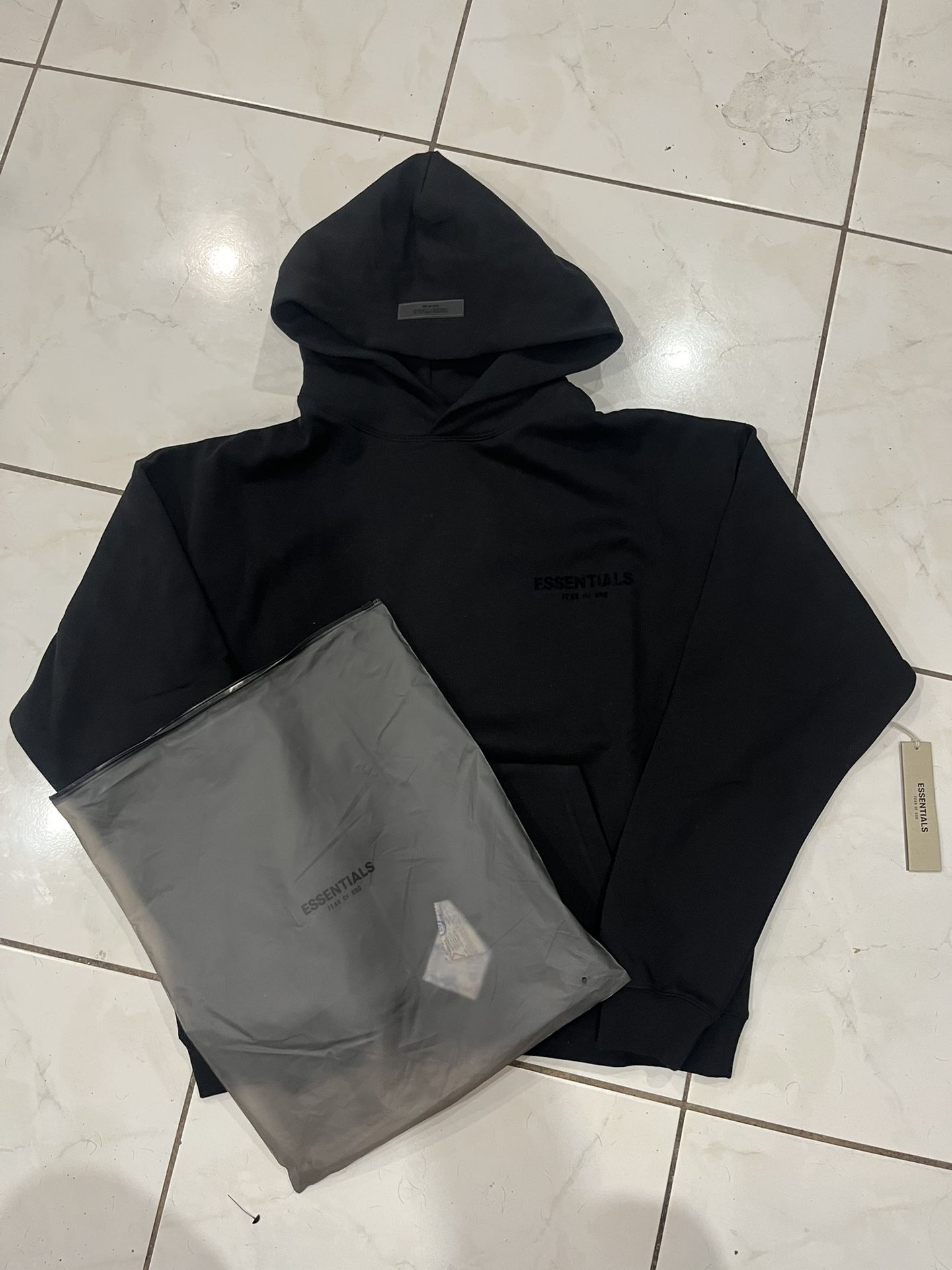 Black Essentials Hoodie