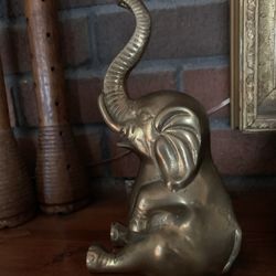 Heavy Lucky Brass Elephant Trunk Up