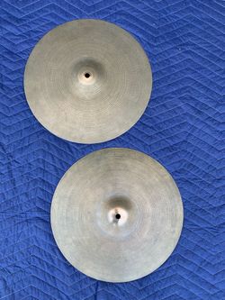 Vintage 70s Zildjian “Hollow Label” 14” New Beat Hi Hats