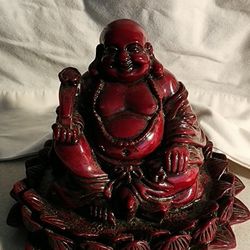 Asian Vintage Wood Carving, Buddha, Lucky Dragon