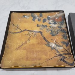 Japanese Plate - Baskets With Flowers Of The Four Seasons