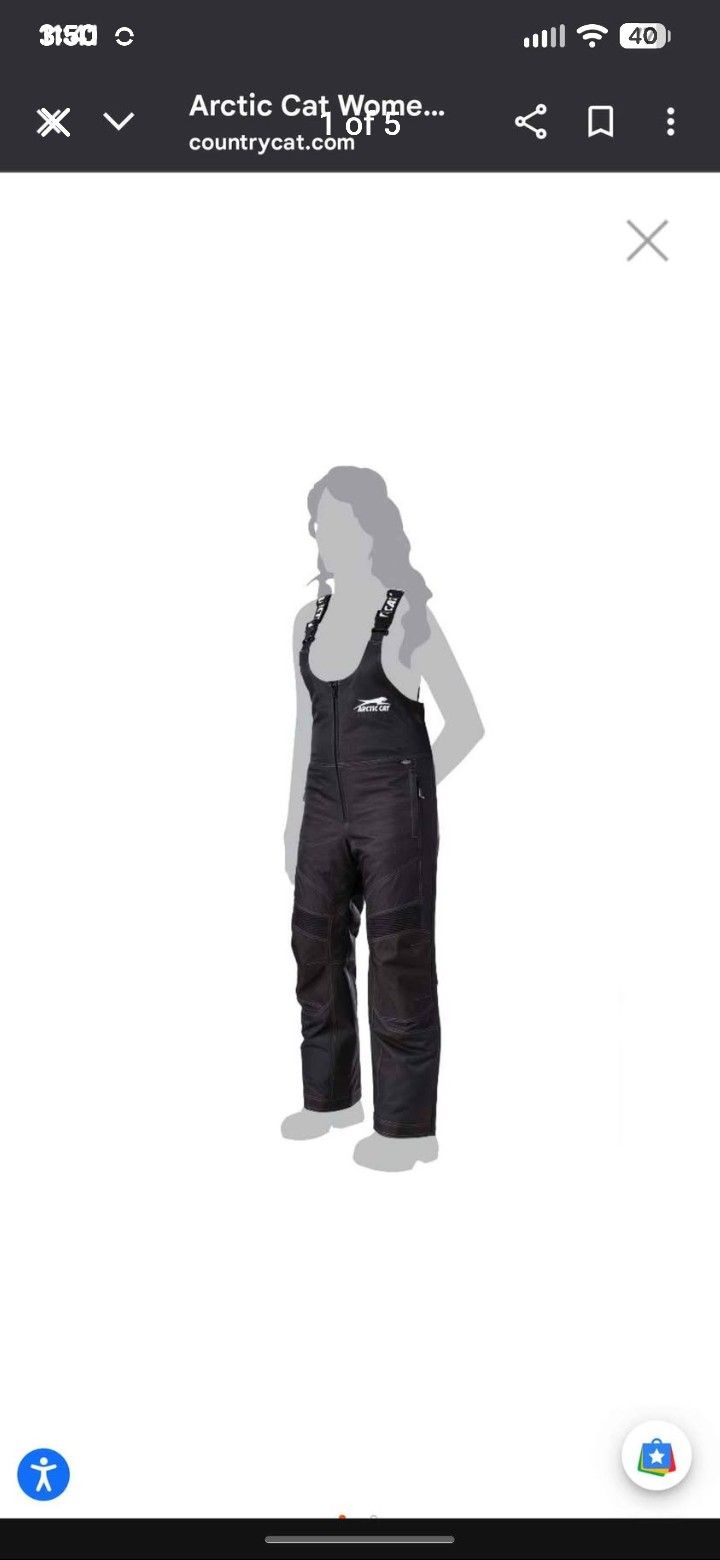 Artic Cat Woman Snowmobiling Bibs