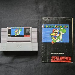 Super Mario World + Manual for Super Nintendo SNES