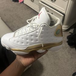 Jordan 13 DMP Gold And White 