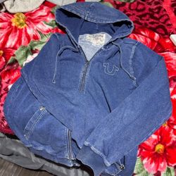 True Religion Indigo Hoodie Blue 