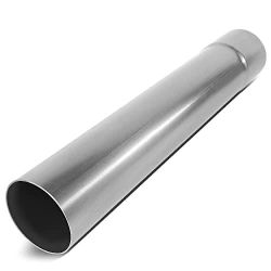 18 INCH STRAIGHT TUBE DIY EXHAUST TUBING,2.5" OD,UNIVERSAL FIT,NATURAL FINISH
