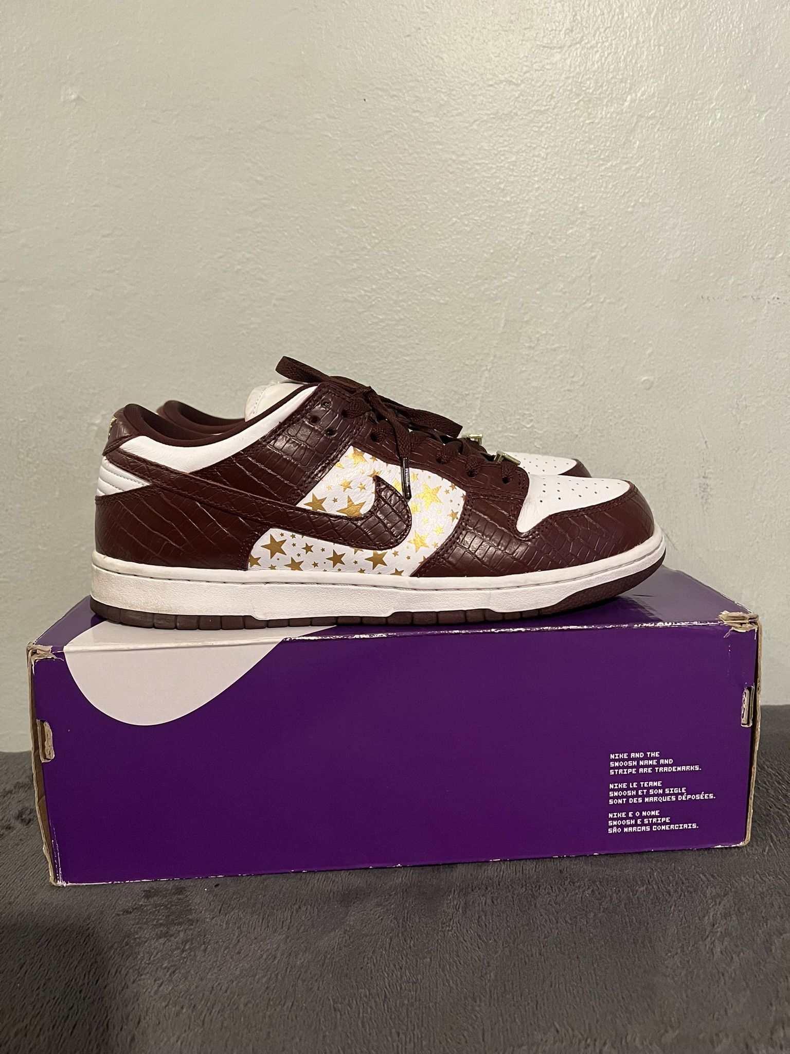 Nike SB Dunk Low ‘Supreme Stars Brown’ size 11