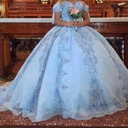 Quinceanera Dress Baby Blu