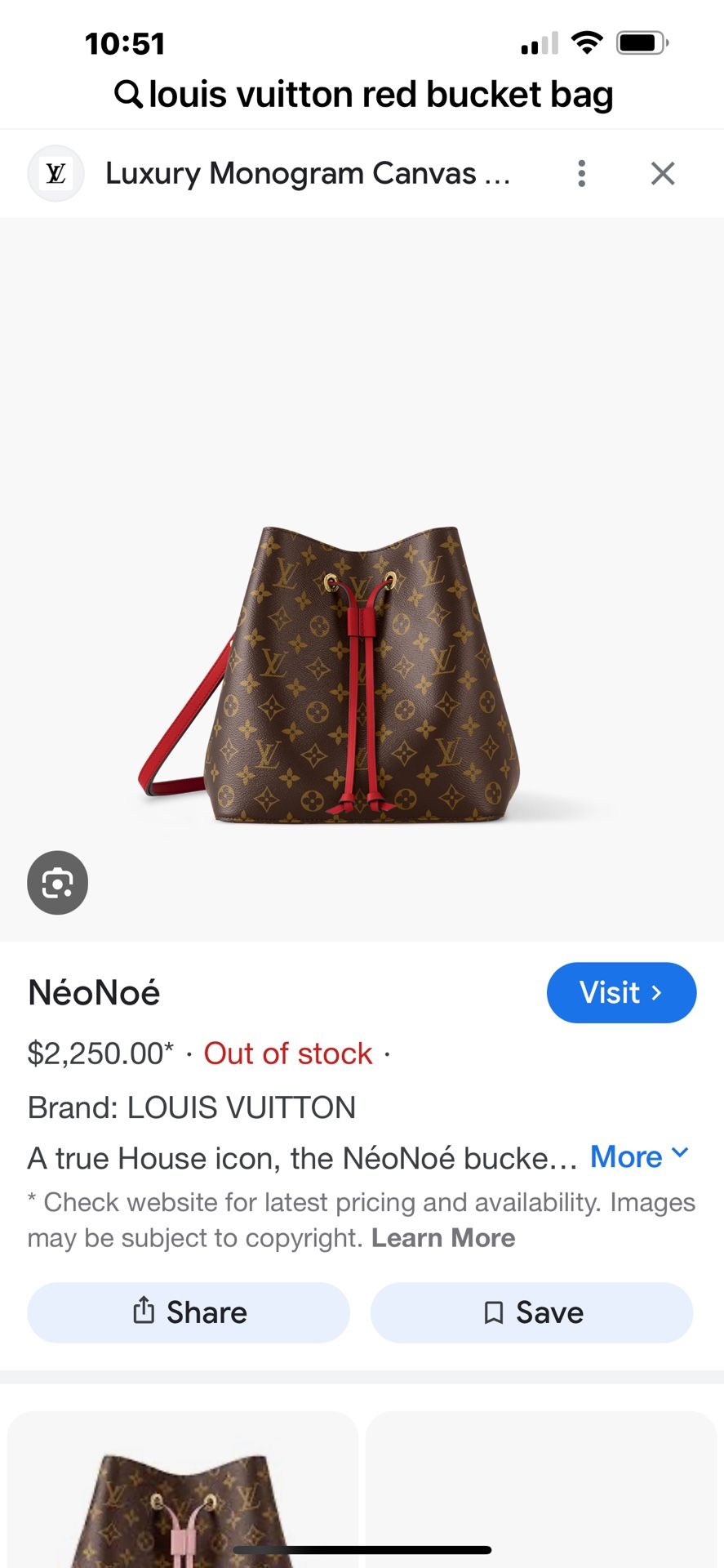 Authentic like new LV NeoNoe Purse  Louis Vuitton Cross Body
