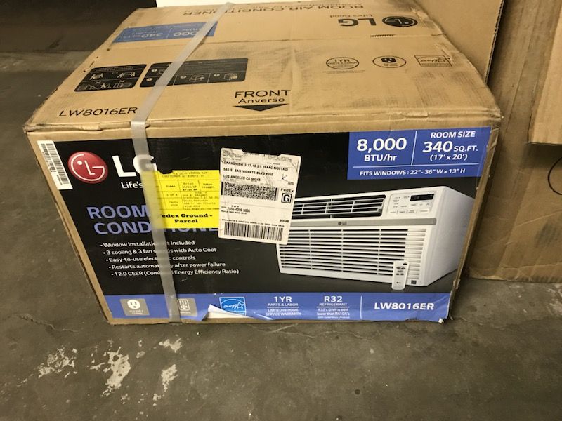 LG LW8016ER 8,000 BTU 115V Window-mounted Air Conditioner with Remote Control LG