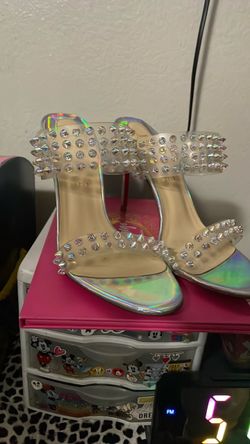 Spiked Clear Heeled Sandals