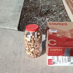 Large Container of Wine Corks For Crafts 