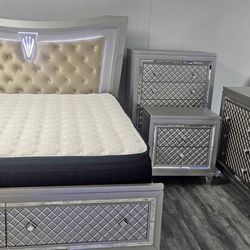 New 4pc Bedroom Set In Box 📦 Buy Now Pay Later $39 Down No Credit Needed