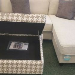 Sectional and ottoman