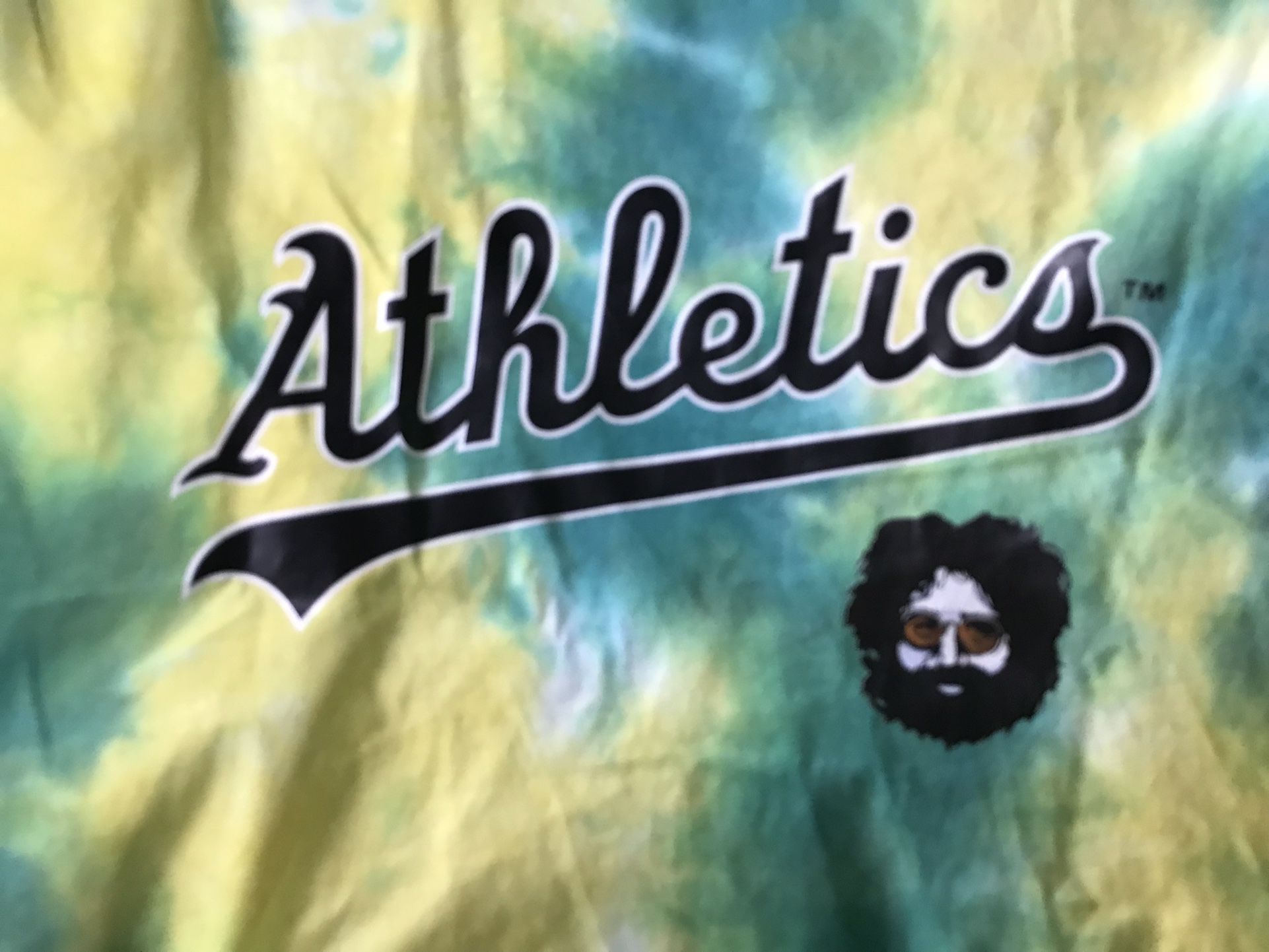 Oakland Athletics Hardball Tie-Dye T- Shirt - Cream 