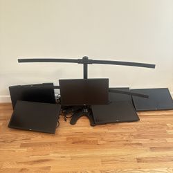 6-Screen Trading Setup (Dell Monitors) – Full Setup w/ Cables
