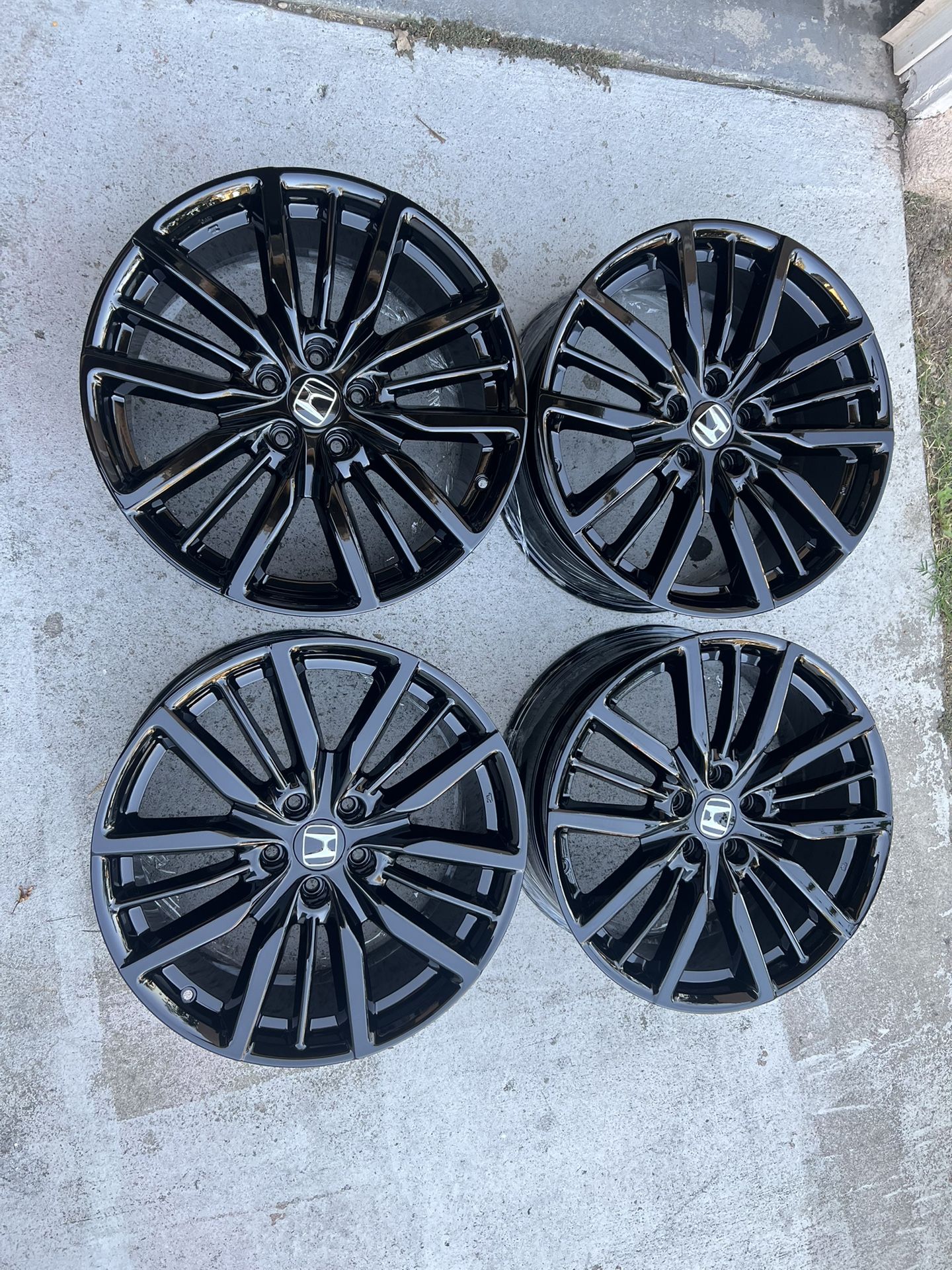 Honda Accord Rims 19” OEM Factory Wheels Rines New Gloss Black Powder Coated ( Exchange Available )( Cambio Disponible ) Fits Accord Civic CRV 