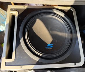 Alpine S-SB12V Halo S-Series 12 Inch Loaded Sub Box Enclosure used