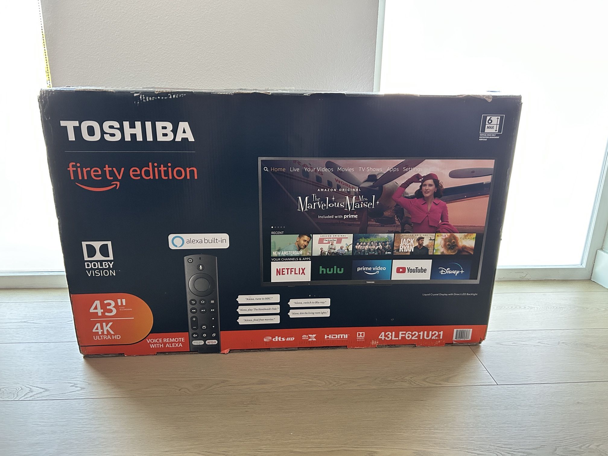 43inch Toshiba TV, Fire TV, 4K