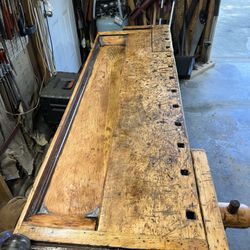 Antique Table  Workbench 
