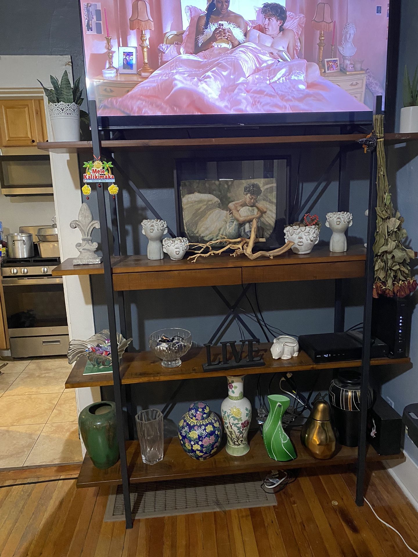 Beautiful Steel And Wood Shelving Unit