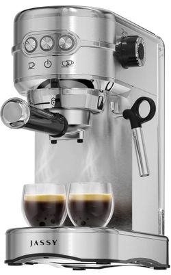 JASSY Espresso Machine Coffee Makers 20 Bar Milk Frother 4 IN 1 with Steamer