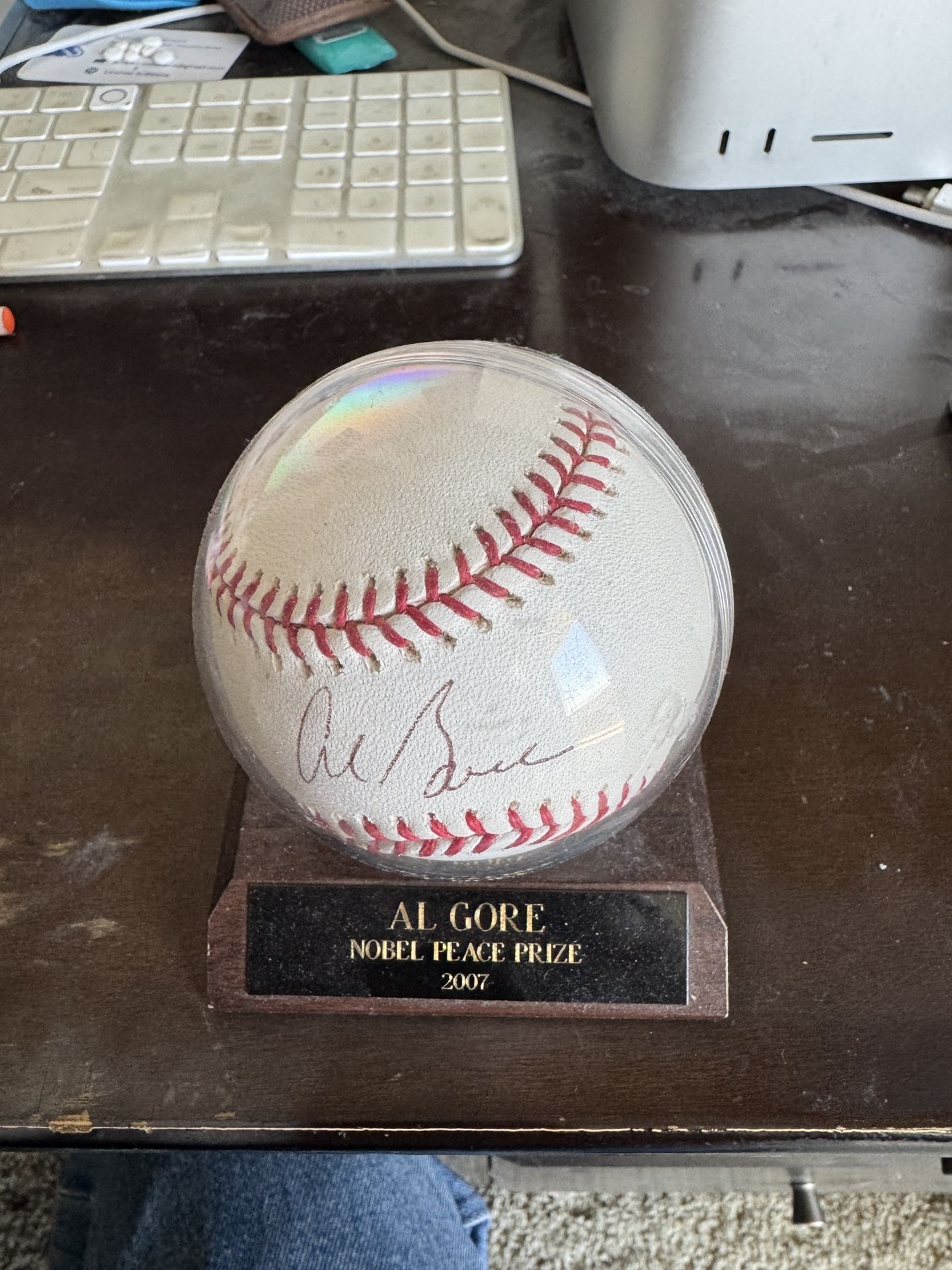 Autographed Al Gore Baseball