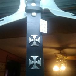 Black Leather Belts. New Size 38,