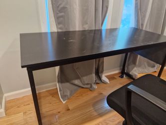 Large black table