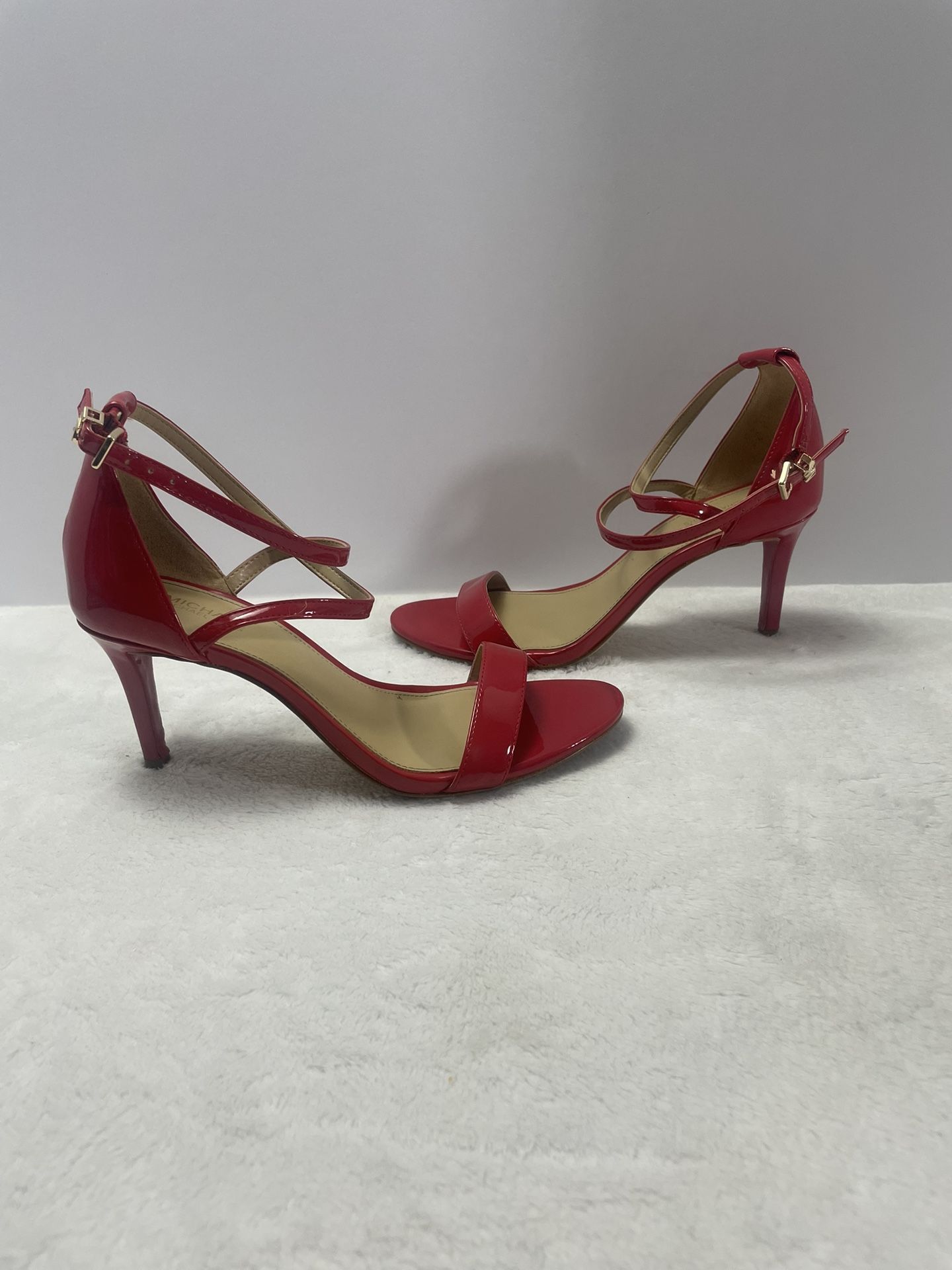 Michael Kors Simone Mid Sandal Patent Red