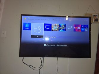 55 inch LG flat screen TV with remote