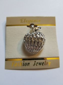 Silver Apple Pin/Brooch NEW